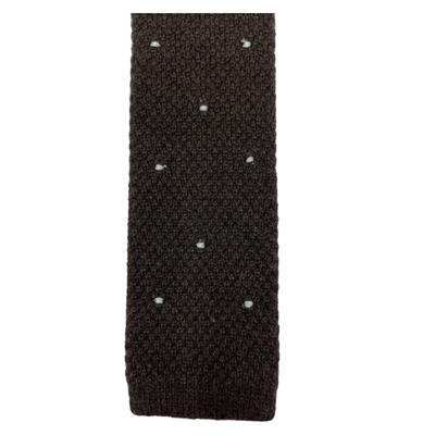 CRAVATTA TRICOT POIS MANO 100%CASHMERE