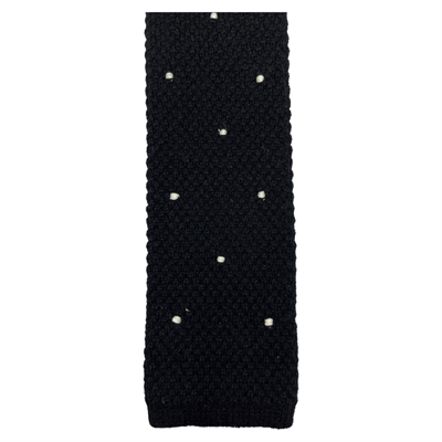 CRAVATTA TRICOT POIS MANO 100%CASHMERE