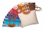 ROTOLO L SHOPPING BAG TESSUTO E CUOIO  59X48